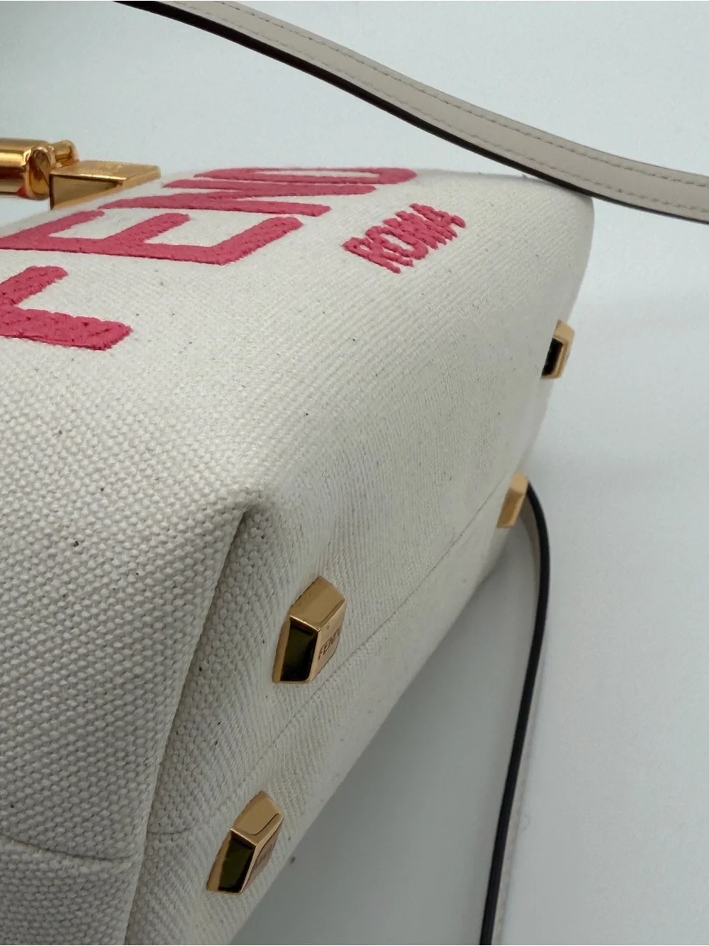 Fendi mini by the way denim canvas shoulder bag 😍